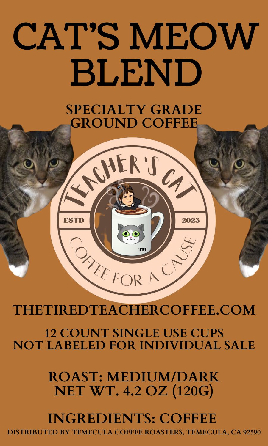 Cat's Meow~single use cups~Breakfast Blend